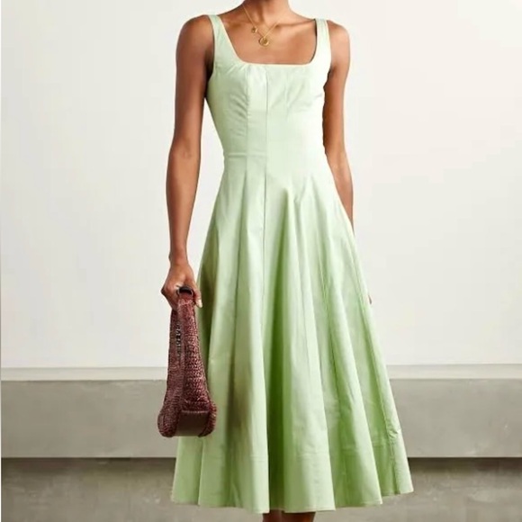 STAUD Dresses & Skirts - 🌺🎉HP🎉🌺 NWT Staud Wells Midi Dress Pale Jade